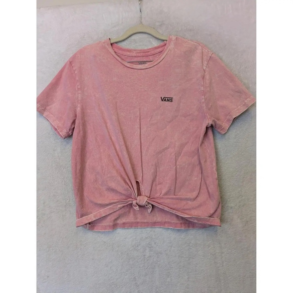 Vans Women's Pink Tie-Front T-Shirt